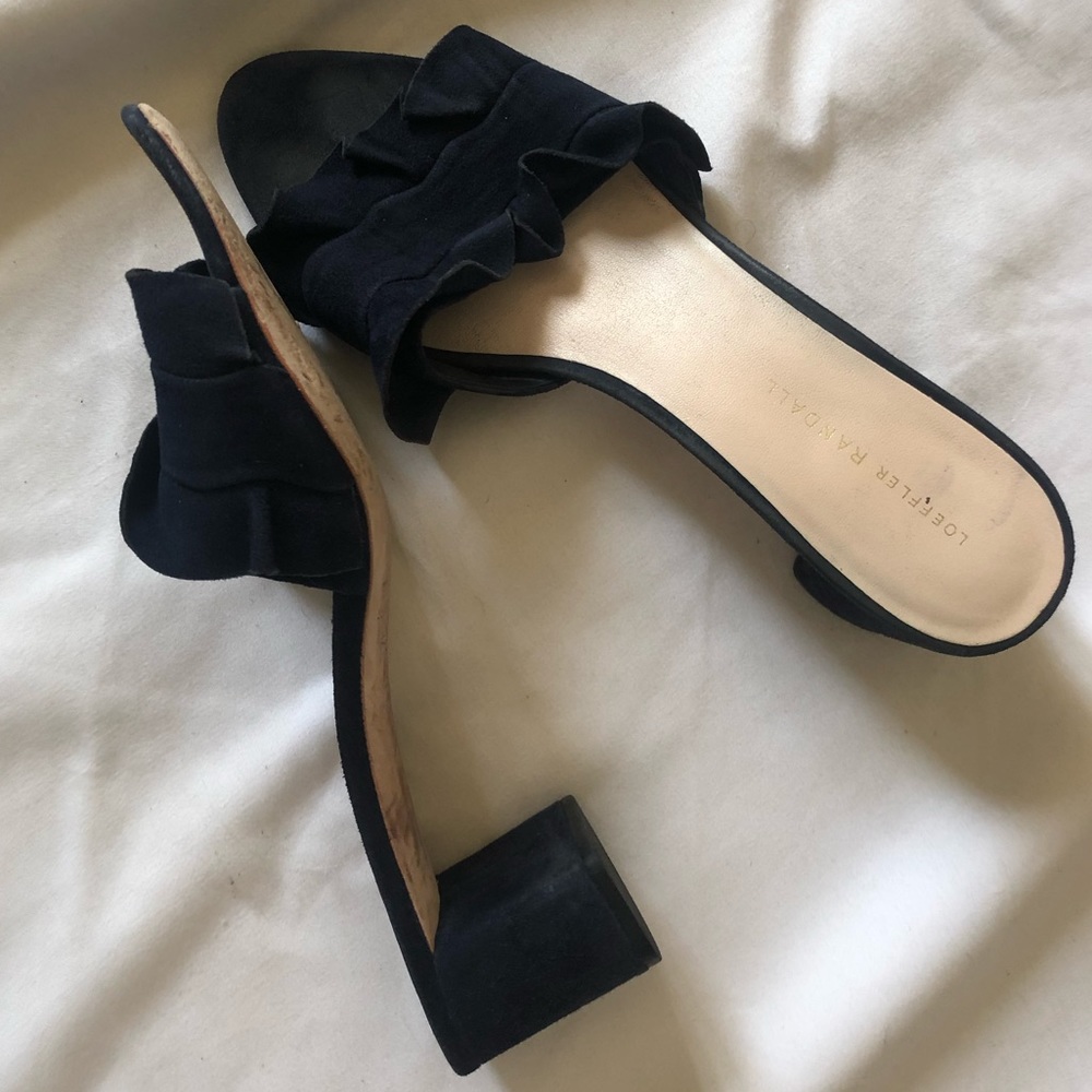 Loeffler Randall Vera Ruffle Slide Sandals